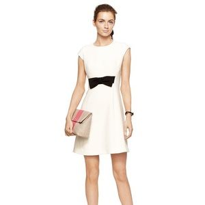 Kate Spade white dress with black bow